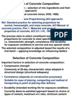 Selection of Concrete Composition