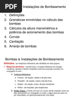 Bombas e Instalações de Bombeamento - AULA COMPLETA