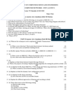 III EEE CS2363 - Computer Networks Important Questions For Unit 1 & Unit 2, For May-June 2014