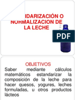 Estandarizacion y Normalizacion de La Leche Arreglada