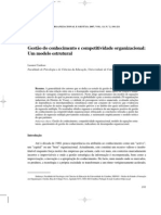 Gestão Do Conhecimento e Competitividade Organizacional:um Modelo Estrutural