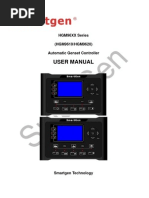 User Manual: HGM96XX Series (HGM9610/HGM9620) Automatic Genset Controller