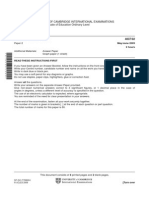 University of Cambridge International Examinations General Certificate of Education Ordinary Level