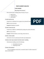 Finite Element Analysis: Two Mark Questions and Answer