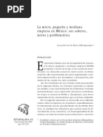 5) La Micro, Pequeña y Mediana Empresa en México-Sus Saberes, Mitos y Problemática