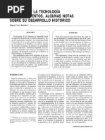 La Ciencia y La Tecnología de Los Alimentos. Algunas Notas Sobre Su Desarrollo Histórico