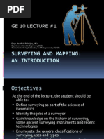 GE10 Lecture 1 - Intro To Surveying and Mapping