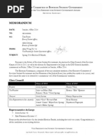 Memorandum - Spring 2014 Election II Results