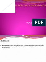 Non Energy Role of Carbohydrates