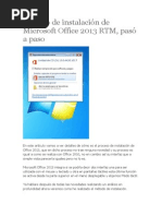 Proceso de Instalación de Microsoft Office 2013