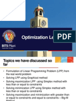 Optimization Lecture 6: BITS Pilani