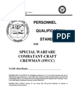 NAVEDTRA 43403-C Personnel Qualification Standards For Special Warfare Combatant Crewman