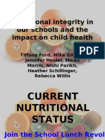 Nutritional Integrity in Our Schools and The Impact On Child Health