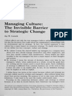 Managing Culture The Invisible Barrier To Strategic Change LorschJW