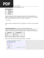 Arithmetic Operators