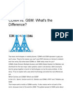 CDMA Vs GSM