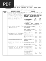 Checklist On Related Party-188