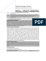 Hospital Discharge Summary