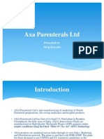 On Axa Parenterals LTD