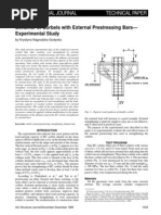 Behavior of Corbels With External Prestressing Bars - Experimental Study