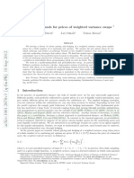 Arbitrage Bounds For Prices of Weighted Variance Swaps