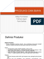 Analisis Produksi Dan Biaya