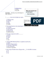 Dairy Foods - Multiple Choice