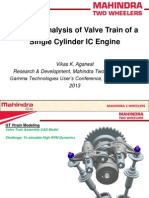 Dynamic Analysis of Valve Train Single Cylinder IC Engine