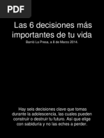 6 Decisiones