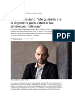 Hugo Beccacece. Entrevista A Roberto Saviano.