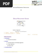 Nline Ecruitment Ystem: Oftware Equirements Pecification