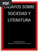 Ensayos Sobre Sociedad y Literatura Jun Isa Santa Cruz