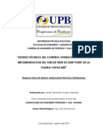 Estudio Técnico Del Control Operacional para La Implementación Del Tercer Tren de Dew Point en La Planta Yapacaní