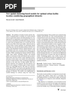 New Spatial Clustering-Based Models For Optimal Urban Facility Location Considering Geographical Obstacles