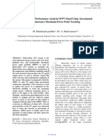 Ijert Ijert: Modelling and Performance Analysis of PV Panel Using Incremental Conductance Maximum Power Point Tracking