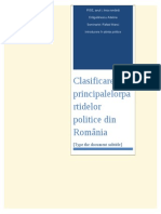 Clasificarea Partidelor Politice Din România de La Stânga La Dreapta