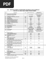 8.01 Manufacturer'S Guaranteed Technical Data Schedule For 33/11 KV, 5/6.67 Mva Power Transformer