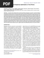 Excitation Spectra and Brightness Optimization of Two-Photon Excited Probes