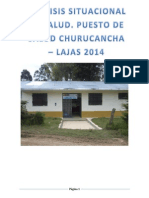 Analisis Situacional de Salud. Puesto de Salud Churucancha - Lajas 2014