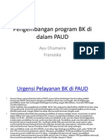 Pengembangan Program BK Di Dalam PAUD