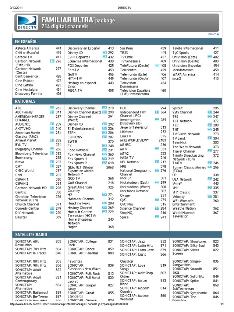 Directv | PDF | Media Companies Of The United States | Television Network