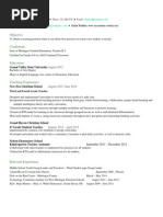 Teaching Resume