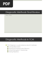 Diagnostic Methods Final Test Review