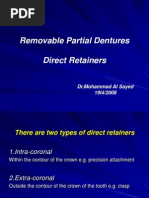 Removable Partial Dentures (Direct Retiner)