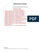 Method Statements of Road Works