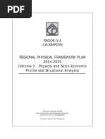 REGIONAL PHYSICAL FRAMEWORK PLAN 2004-2030 (Volume 2 - Physical and Socio-Economic Profile and Situational Analysis)