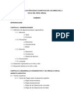 Desarrollo de Los Procesos Cognitivos en Los Niños Del II Ciclo Del Nivel Inicial