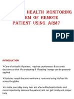 Patient Monitoring Using Arm7