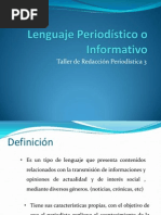 Lenguaje Periodístico o Informativo