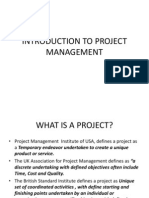 Introduction To Project Management